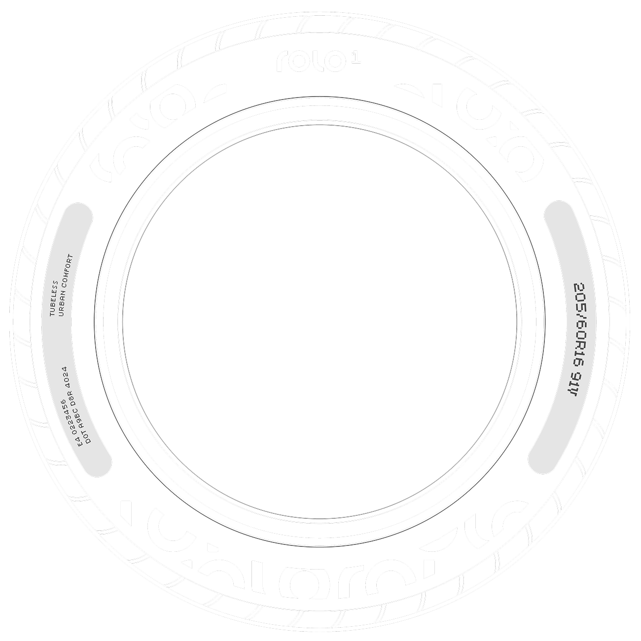 Rolo 1 tyre outline