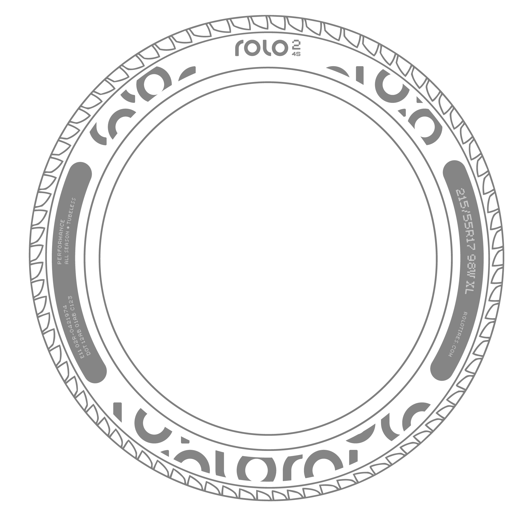 Rolo 2 tyre outline
